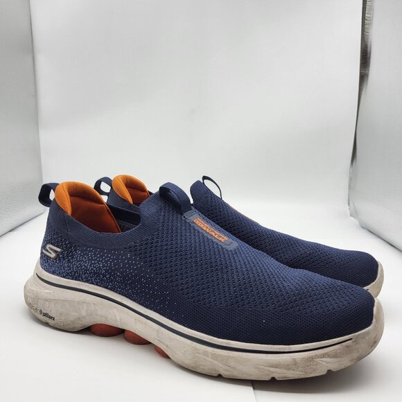 Skechers sz 11 Blue knit Vegan slip on sneakers GO WALK 7 main image 5